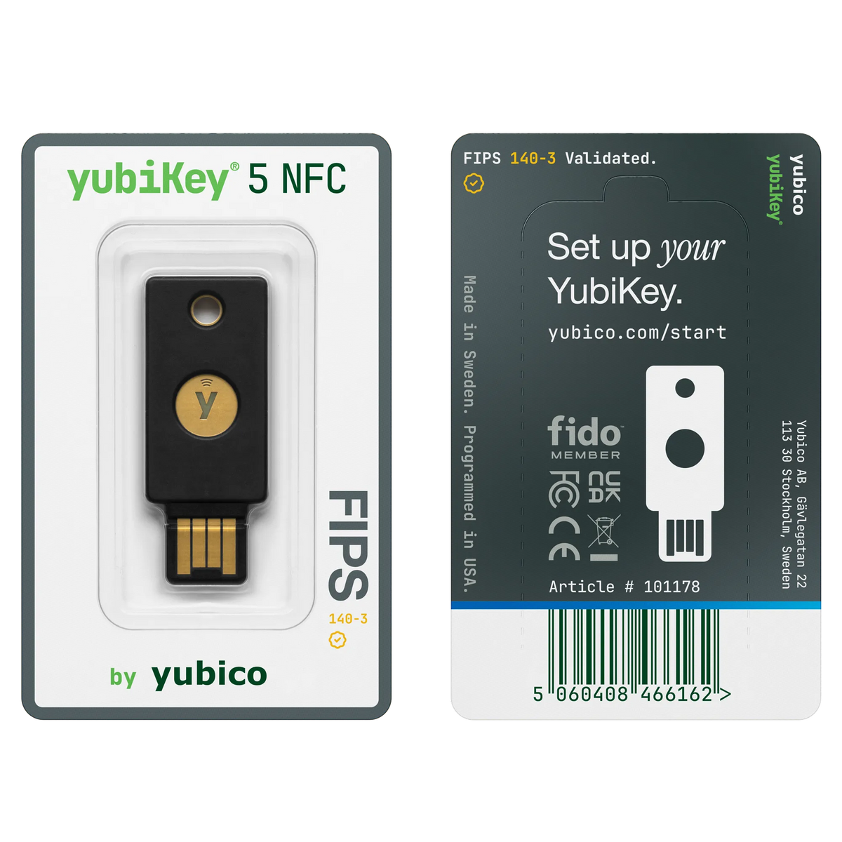 Yubico YubiKey 5 NFC FIPS 140-3 Blister Access Control 5060408466162 (5060408466162)