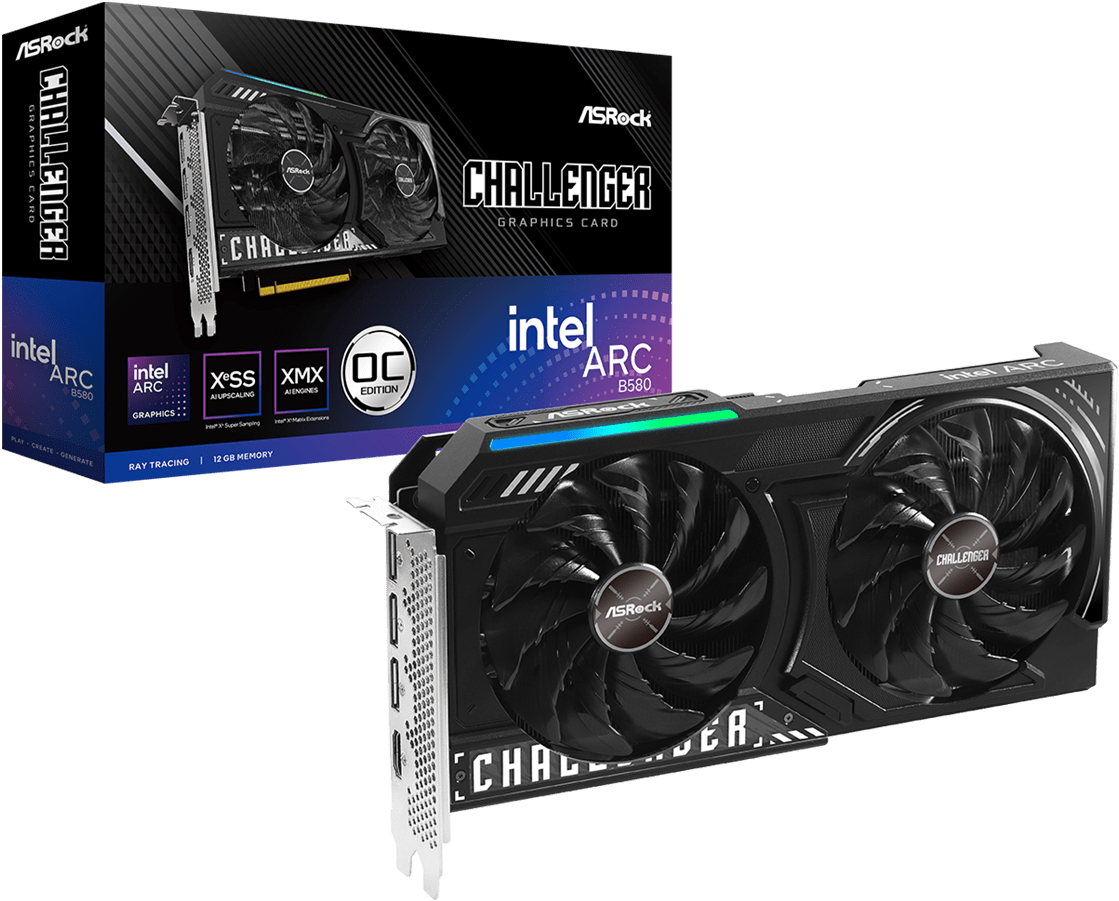 ASRock Challenger Intel Arc B580 12GB Graphics Card 90-GA5LZZ-00UANF (90-GA5LZZ-00UANF)