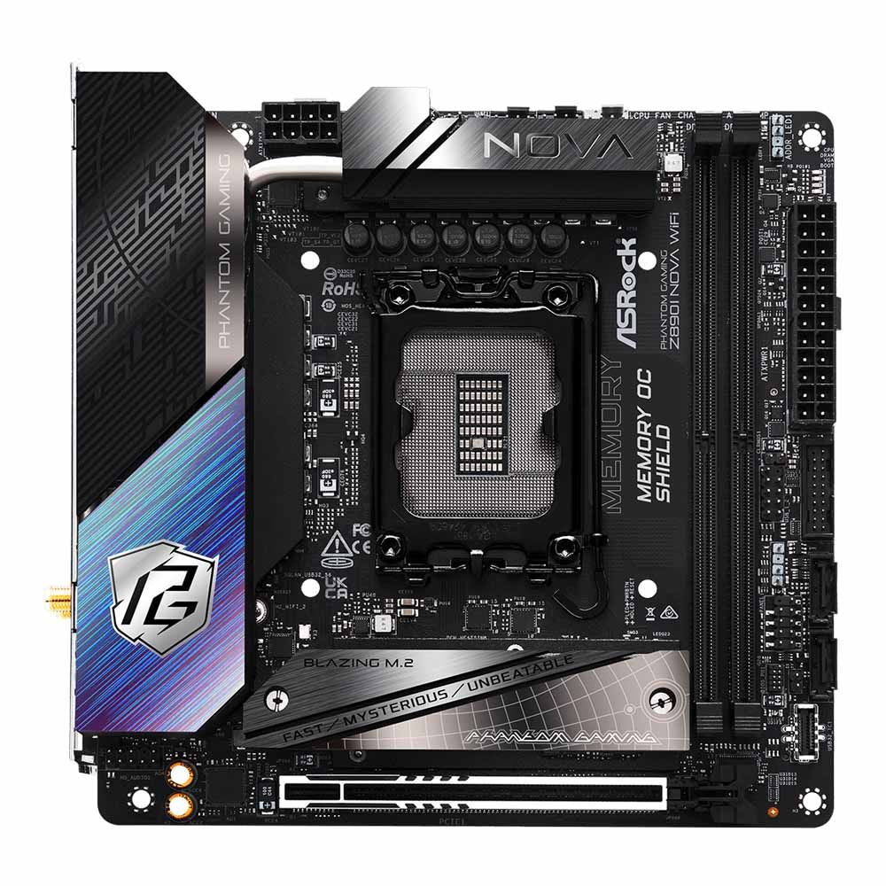 ASRock Phantom Gaming Z890I Nova Mini-ITX Motherboard 90-MXBPN0-A0UAYZ (90-MXBPN0-A0UAYZ)
