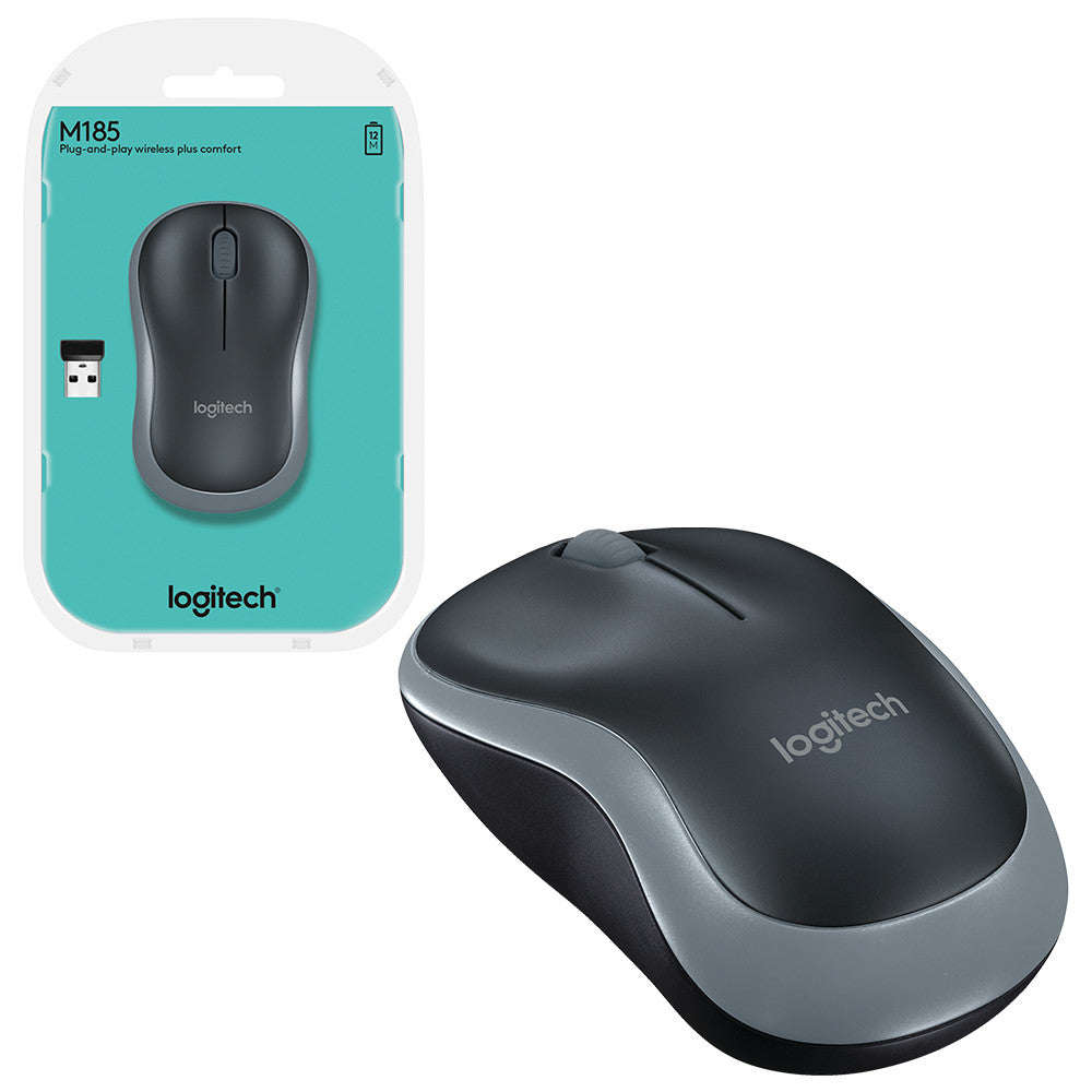Logitech WIRELESS M185 USB 2.0 Mouse 910-002235 (910-002235)