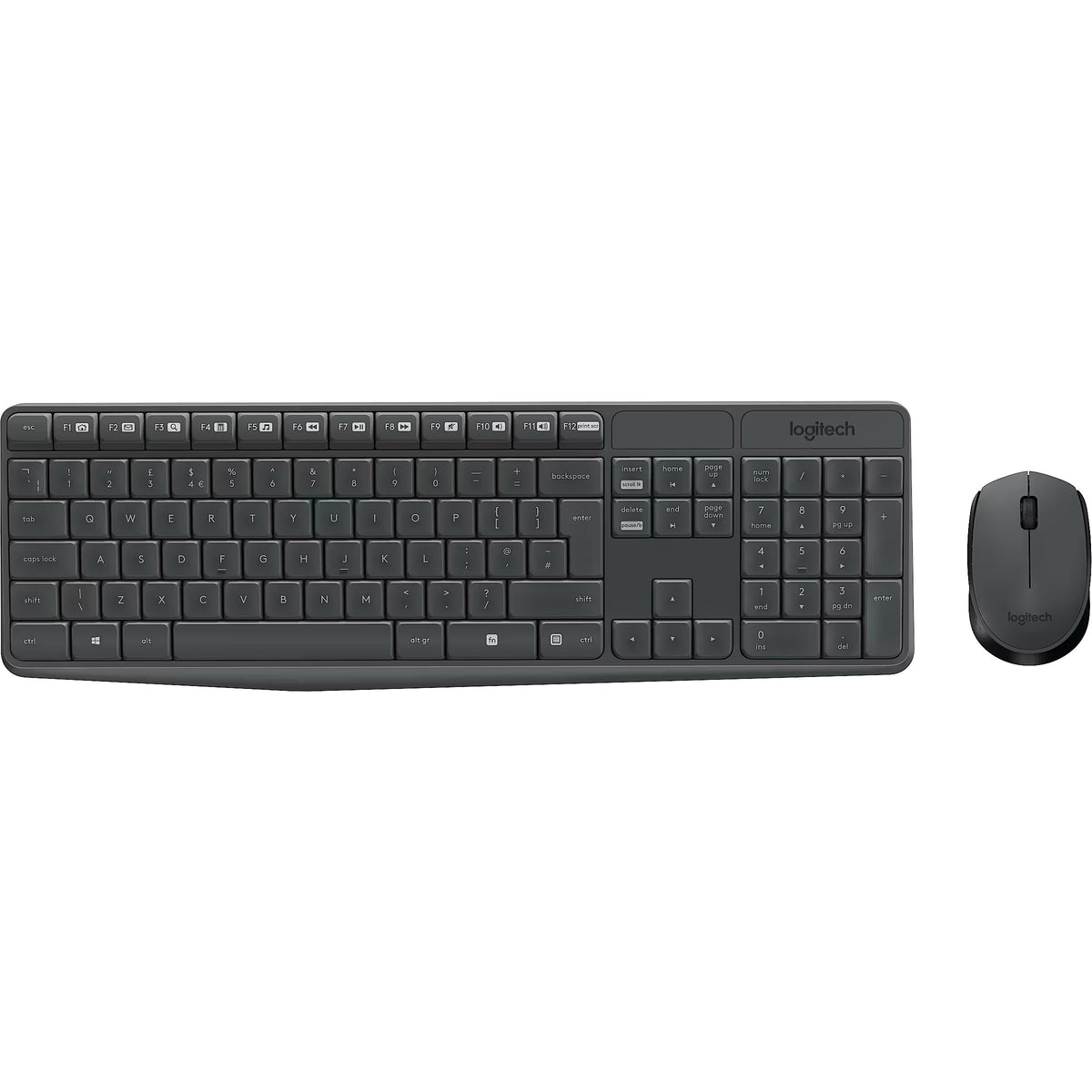 Logitech MK235 Combo Wireless + US Grey USB 2.0 Mouse 920-007931 (920-007931)