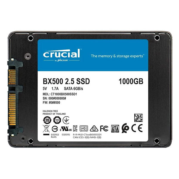 Crucial BX500 1TB 2.5" SATA SSD CT1000BX500SSD1 (CT1000BX500SSD1)