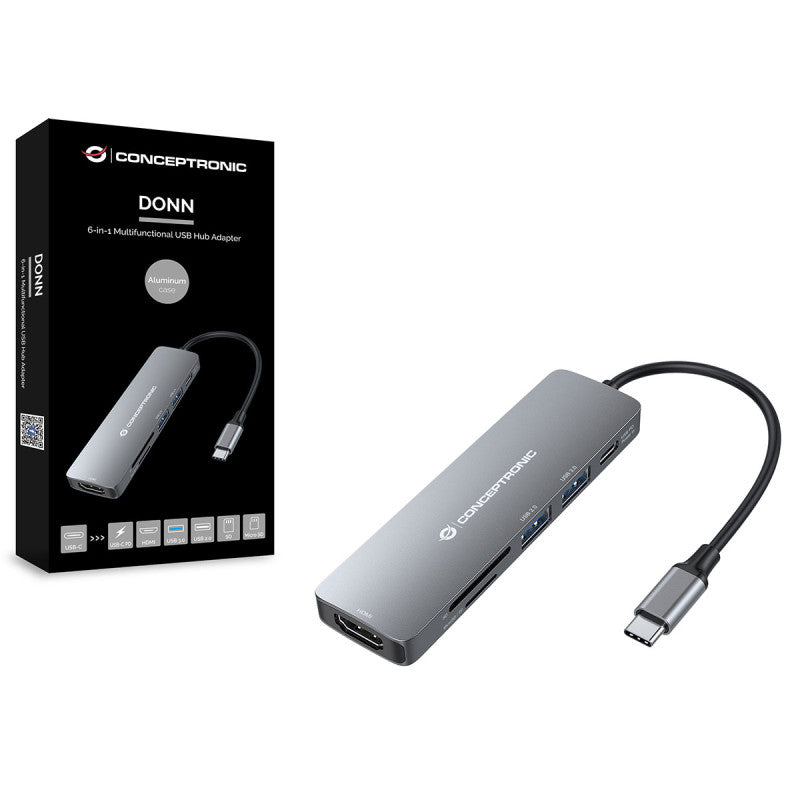 Conceptronic DONN Multifunction 6-in-1 USB Docking Station DONN11G (DONN11G)