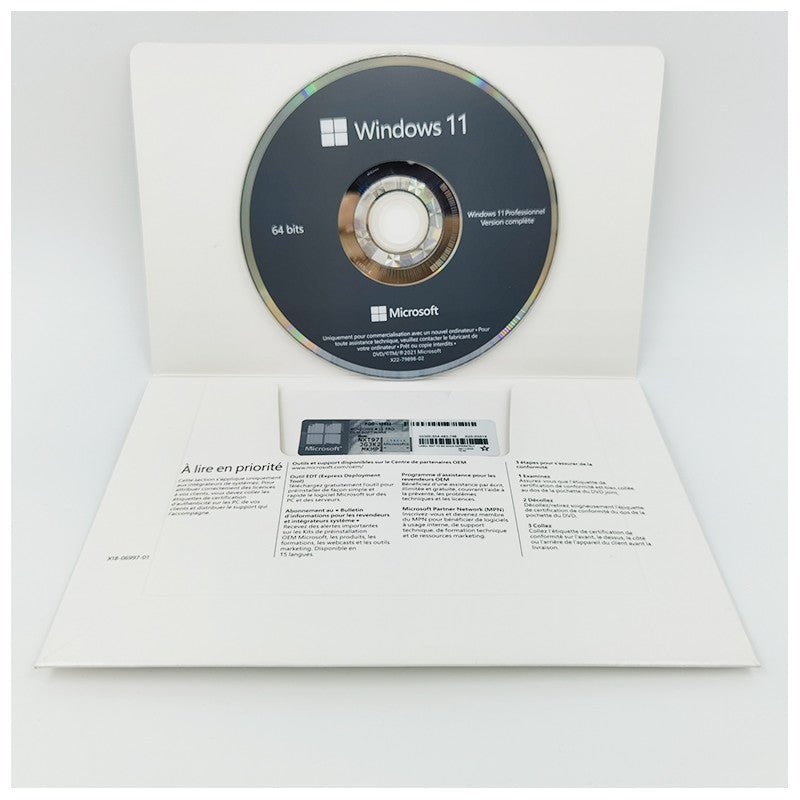 Microsoft Win 11 Pro 64Bit French 1pk DSP Operating System FQC-10532 (FQC-10532)