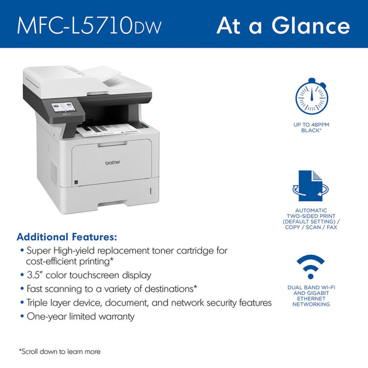 Brother MFC-L 5710 DW Laser/LED USB 2.0 Ethernet Fax MFCL5710DWRE1