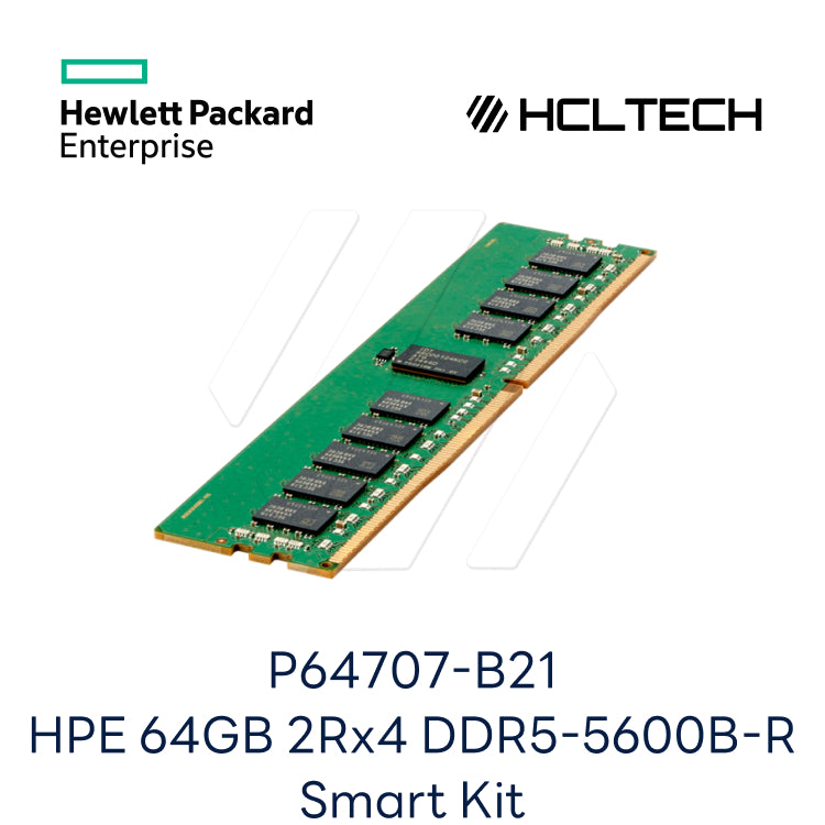 HPE x4 CAS-46-45-45 EC8 64GB DIMM DDR5 RDIMM ECC Memory P64707-B21 (P64707-B21)