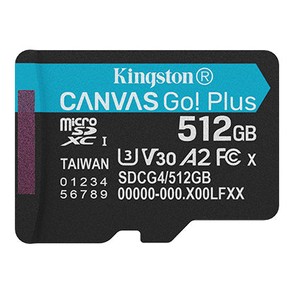 Kingston microSDXC Canvas Go 512GB microSD Memory Card SDCG4/512GB (SDCG4/512GB)