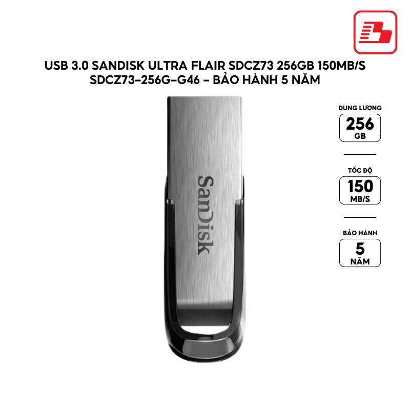 SanDisk Ultra Flair 256GB USB 3.0 USB Flash Drive SDCZ73-256G-G46 (SDCZ73-256G-G46)