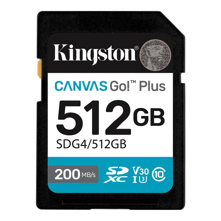 Kingston Sdxc Canvas Go Plus Gen4/s C10 512GB Memory Card SDG4/512GB