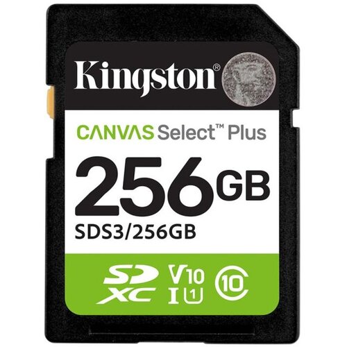 Kingston Canvas Select Plus sdxc 256GB USB 3.0 Memory Card SDS3/256GB (SDS3/256GB)