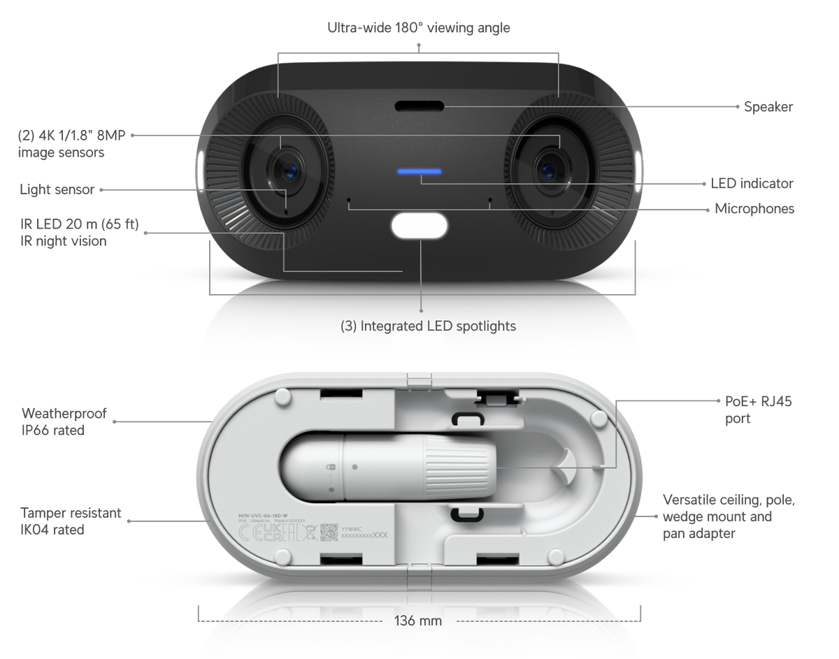 Ubiquiti UniFi G6 180 Network Camera UVC-G6-180-W (UVC-G6-180-W)