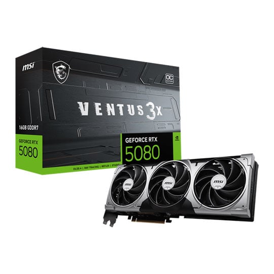 MSI GeForce RTX 5080 16g Ventus 3x OC 16GB Graphics Card V531-664R (V531-664R)