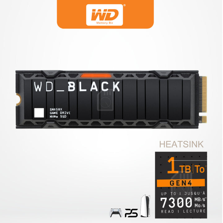 WD_BLACK SN850X M.2 2280 with 1TB NVMe PCIe 4.0 SSD WDS100T2XHE