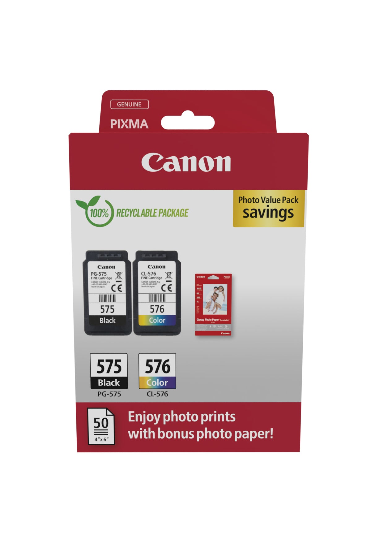 Canon PG-575 CL-576 Photo Value Pack Ink Cartridge 5438C004 - Icecat 4a5d30f1e150