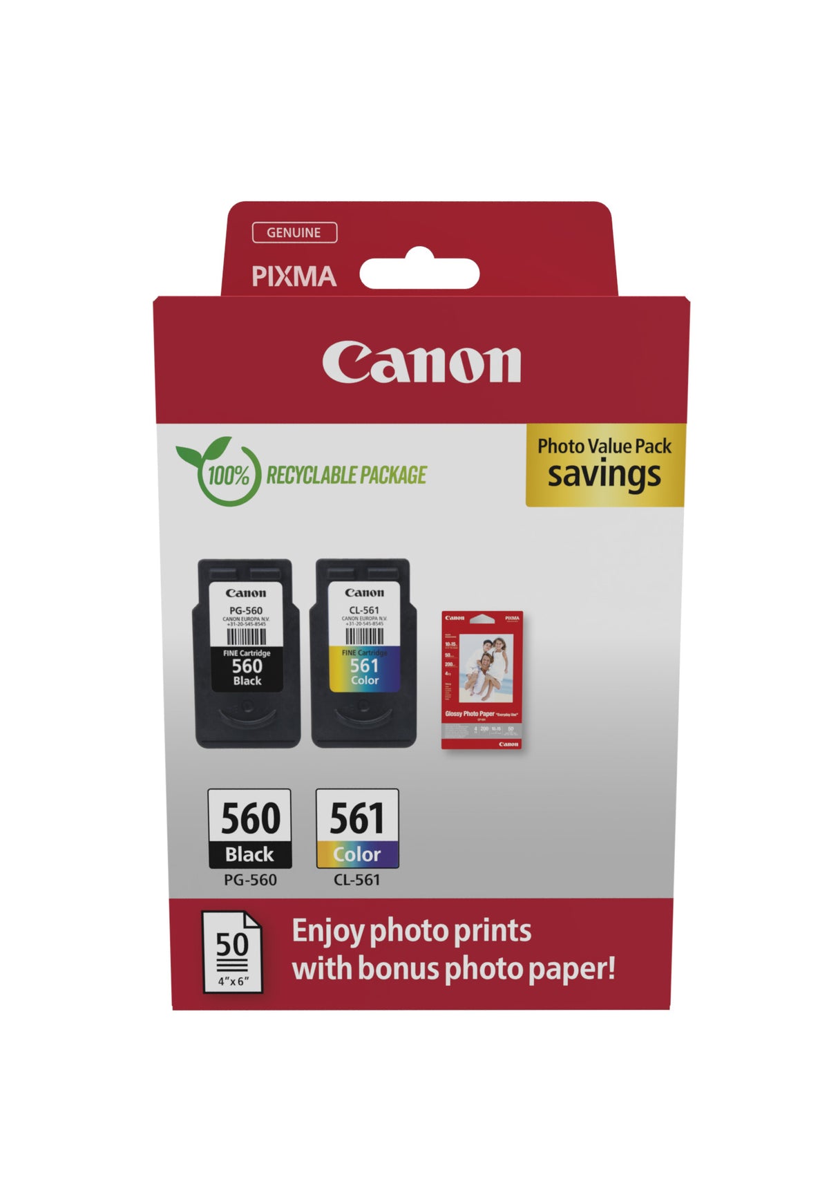 Canon PG-560 CL-561 Photo Value Pack Ink Cartridge 3713C008 - Icecat 5477e948f932