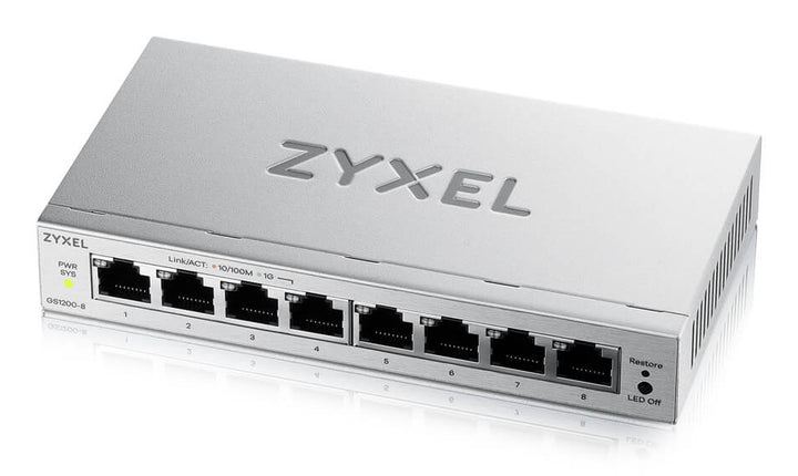Zyxel GS1200 Series GS1200-8 Ethernet Switch GS1200-8V3-EU0101F