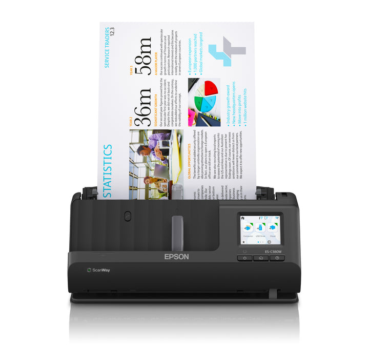 Epson ES-C380W 215 5588mm 600×600 DPI 30 Document Scanner B11B269401