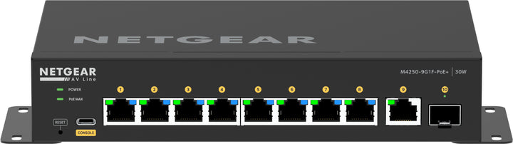 Netgear AV Line M4250-9G1F-PoE+ Ethernet USB-C Switch GSM4210PD-100EUS