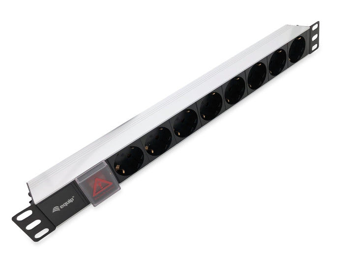 Equip 1HE 8fach Schuko Alu Schalte 19" Power Strip 333293
