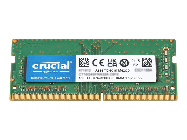 Crucial 16GB SO-DIMM DDR4 3200MHz Memory CT16G4SFRA32A