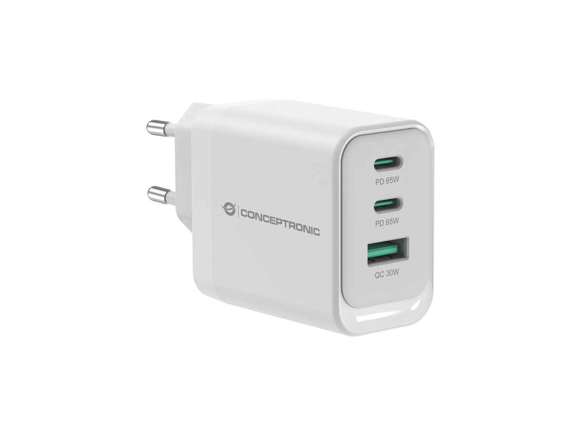 Conceptronic 3-Port 65W GaN USB PD USB-C USB-A Charger ALTHEA21W65 - Icecat b4d30c36900e