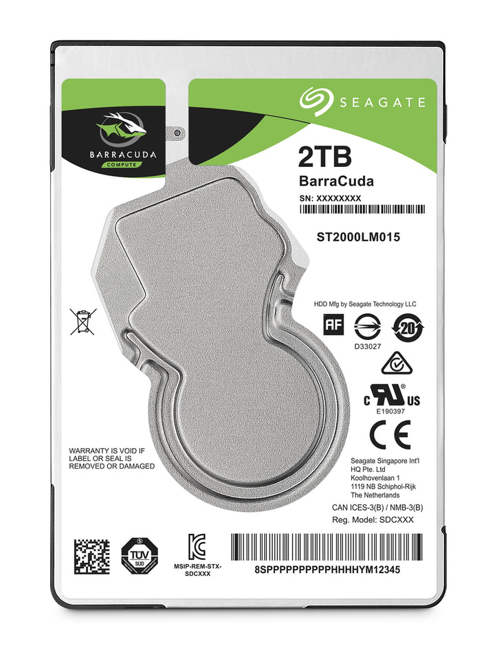 Seagate Guardian BarraCuda 2TB 2.5" SATA USB 2.0 HDD ST2000LM015