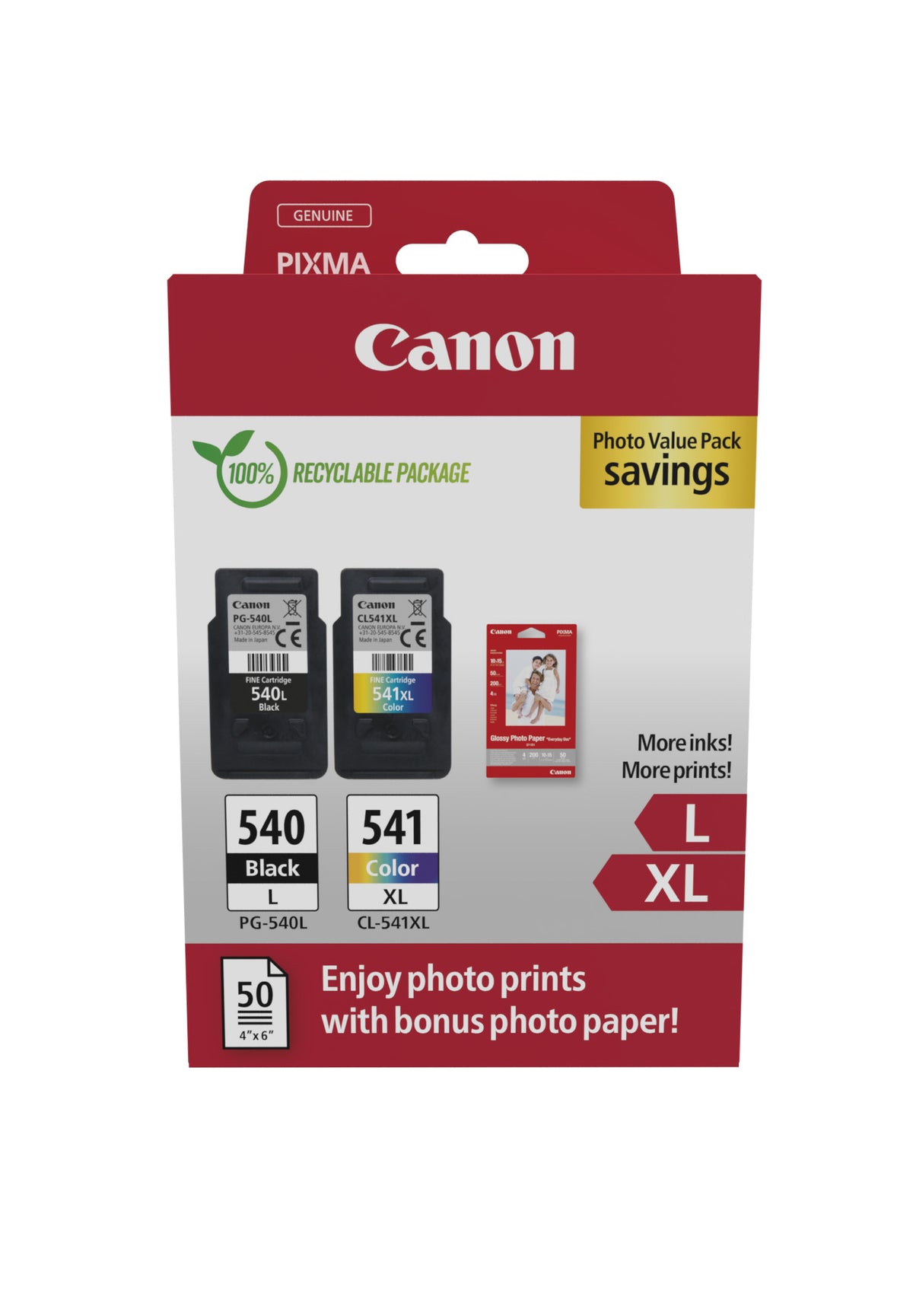 Canon PG-540 L CL-541 XL Photo Value Pack Ink Cartridge 5224B012 - Icecat cffb55e580cc