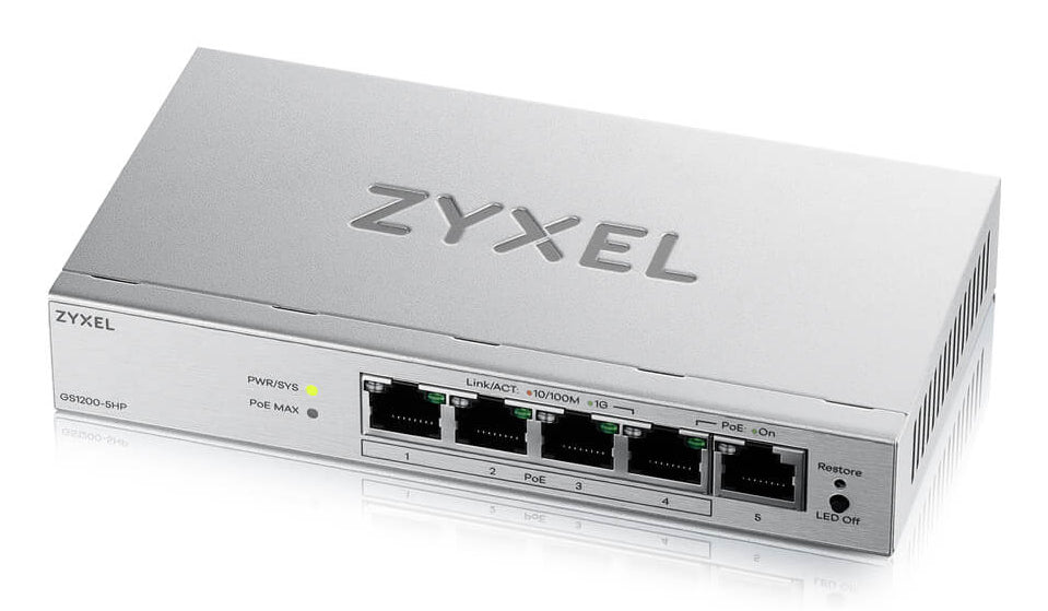 Zyxel GS1200-5HP v3 + PoE Ethernet Switch GS1200-5HPV3-EU0101F - Icecat fdfc408b4979