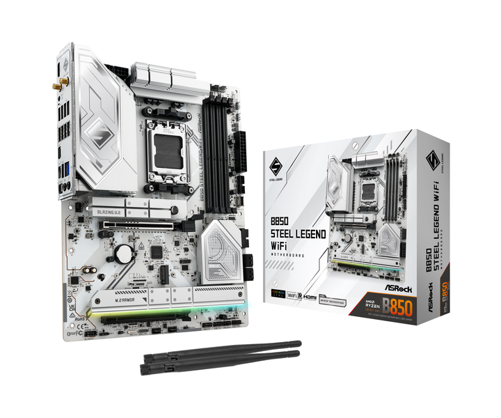 ASRock B850 Steel Legend Wi-Fi AM5 D ATX Motherboard 90-MXBQS0-A0UAYZ