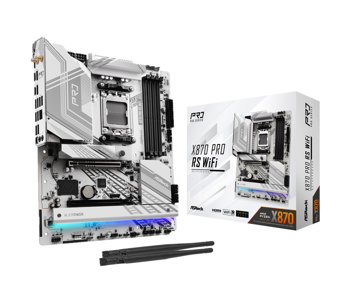 ASRock X870 Pro Rs ATX SATA Wi-Fi DDR5 Motherboard 90-MXBQ00-A0UAYZ