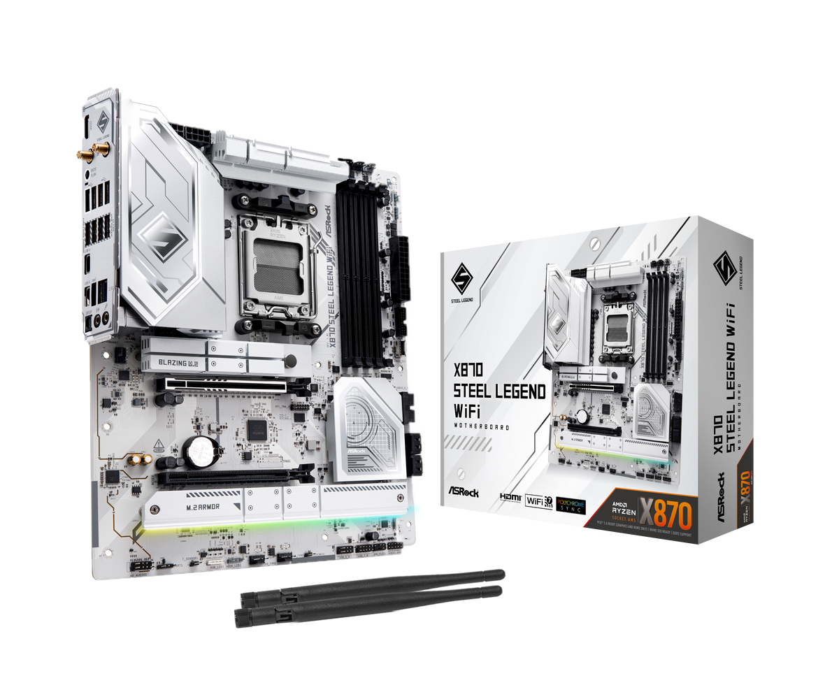 ASRock X870 Steel Legend Wi-Fi AM5 ATX Motherboard 90-MXBPJ0-A0UAYZ - OwnerApprovedWeb 339fe1774211