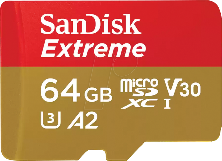 SanDisk Extreme 64GB microSD Memory Card SDSQXAH-064G-GN6MA