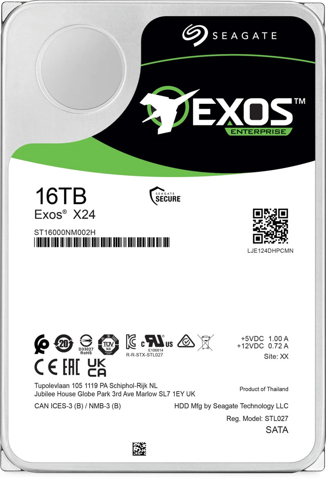 Seagate Exos X24 16TB 3.5" SATA HDD ST16000NM002H - OwnerApprovedWeb 60484a6a1434
