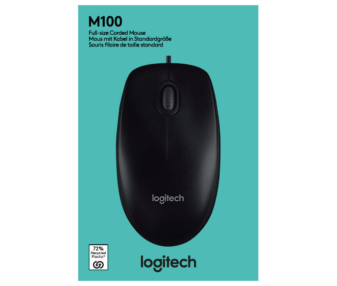 Logitech h M100 USB Anthracite Mouse 910-006652