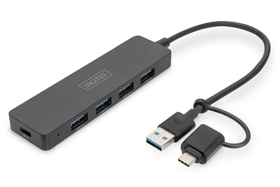 DIGITUS Hub 4-Port Slim Line USB 3.0 Docking Station DA-70235 - ITscopeFeed 68e69ff9405a
