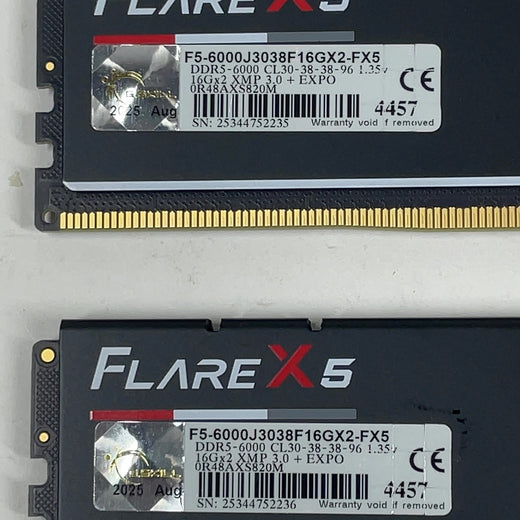 G.Skill Flare X5 Module 32GB DIMM DDR5 Memory F5-6000J3038F16GX2-FX5