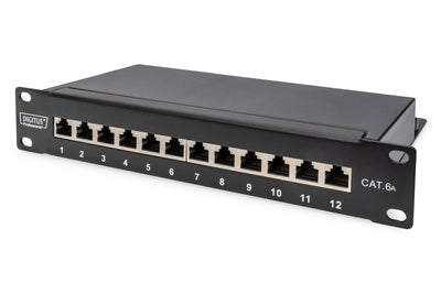 DIGITUS CAT 6A shielded 12-Port 1HE 10" Patch Panel DN-91612S-EA - ITscopeFeed 8450e95c02a3
