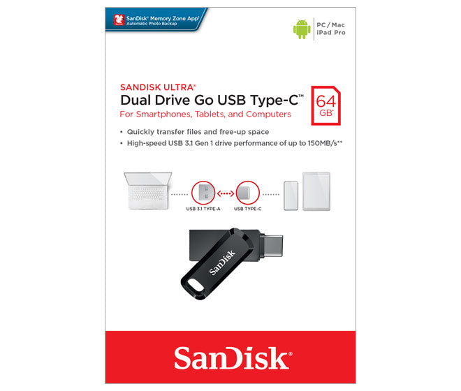 SanDisk Ultra Dual Drive Go USB 64GB USB Flash Drive SDDDC3-064G-G46 - OwnerApprovedWeb 880c74b2d330