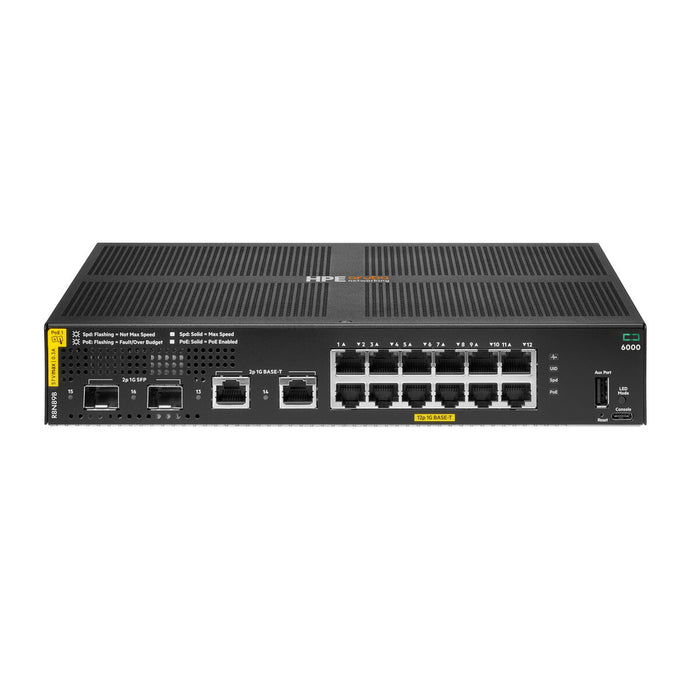 HPE Networking Cx 6000 12p 10M/100M/1g Class4 2p Sfp Switch R8N89B#ABB