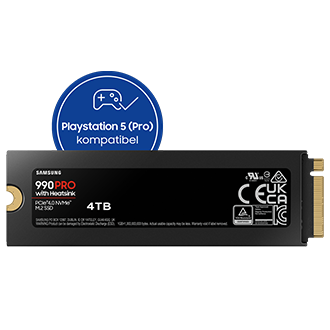 Samsung m.2 990 Pro Heatsink 4TB PCIe NVMe SSD MZ-V9P4T0CW