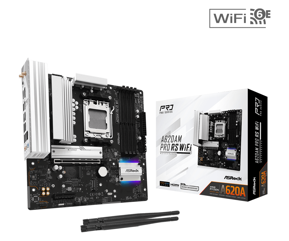 ASRock A620Am Pro Rs Wi-Fi AMD A620A SATA Motherboard 90-MXBSW0-A0UAYZ - OwnerApprovedWeb affbdd4362dd