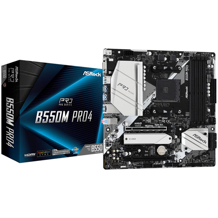 ASRock B550M Pro4 Socket AM4 micro AMD Motherboard 90-MXBDK0-A0UAYZ