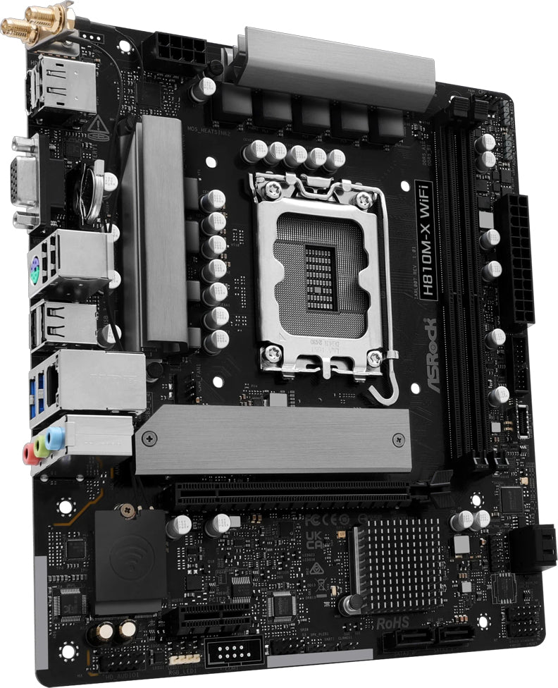 ASRock H810M-X Intel H810 LGA 1851 Micro ATX Motherboard H810M-XWIFI - OwnerApprovedWeb b740bd2b4e73