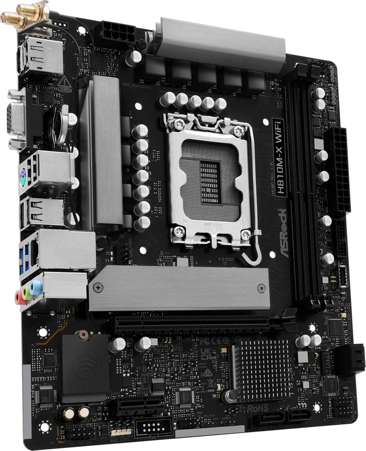 ASRock H810M-X Intel H810 LGA 1851 Micro ATX Motherboard H810M-XWIFI