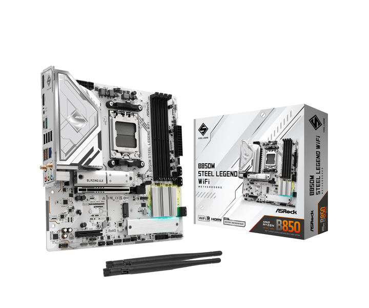 ASRock B850M Steel Legend Wi-Fi B850 AM5 Motherboard 90-MXBS20-A0UAYZ