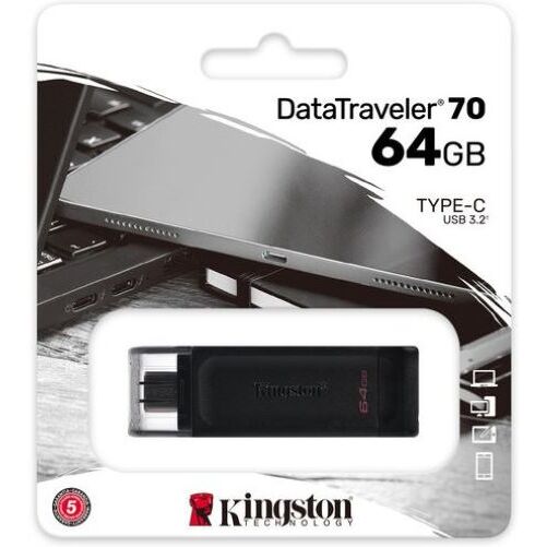 Kingston DataTraveler 70 64GB USB-C USB Flash Drive DT70/64GB