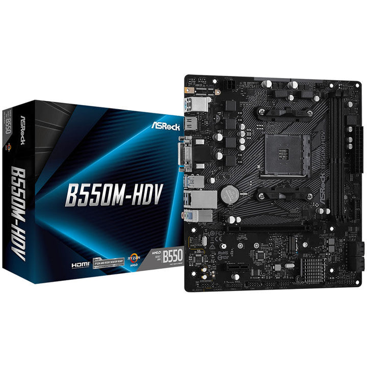 ASRock B550M-Hdv Micro- AM4 B550 ATX DDR4 Motherboard 90-MXBDJ0-A0UAYZ