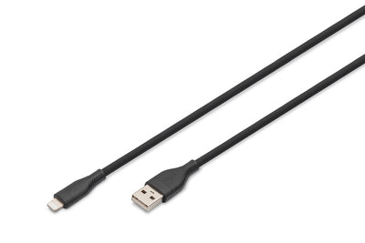 DIGITUS Lightning silicone connection USB-A Cable AK-600108-020-S